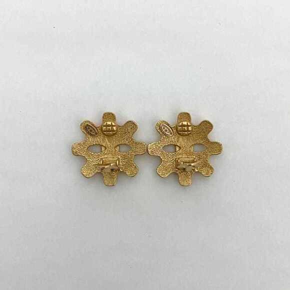 CHANEL Gold Coco Mark Earrings - Picture 6 of 11